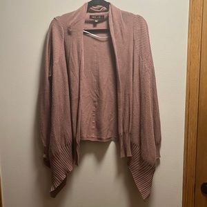 Dusty pink handkerchief cardigan